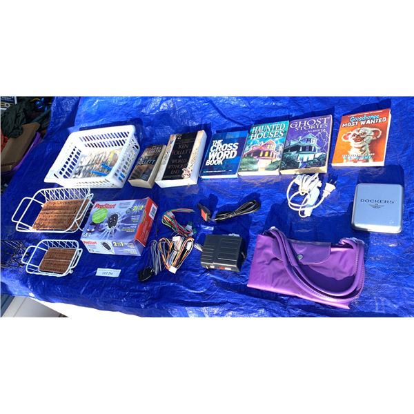 ProStart Car Starter, Purple Purse, Glue Gun, Asst Baskets & Books