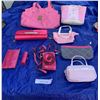 Image 1 : Pink Lipstick Case, Sun-glass Holder, Makeup Bag, Cell Phone Crossover & Asst Pink Purses