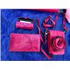 Image 4 : Pink Lipstick Case, Sun-glass Holder, Makeup Bag, Cell Phone Crossover & Asst Pink Purses