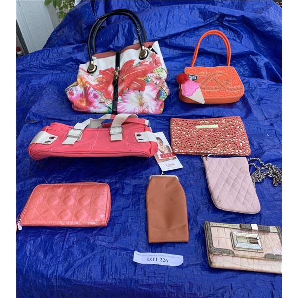 Ivanca Trump Wallet, Peach Wallet, Guess Wallet, Elle Lunch Bag, Bijoux Beaded Purse, Sunglass Case 