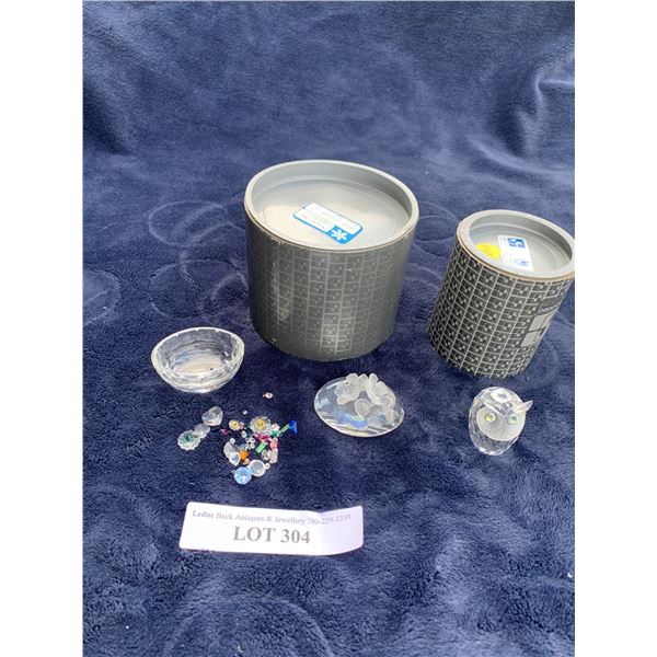 Swarovski Floral Oval Trinket Box & Owl