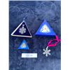 Image 1 : Swarovski 1992 & 1994 Ltd Edition Snowflake Christmas Ornaments