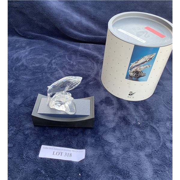 Swarovski SCS Retired Annual Collector Edition Care for Me Whale & Baby with Stand