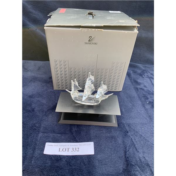 Swarovski Santa Maria Crystal Ship & Stand