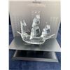 Image 2 : Swarovski Santa Maria Crystal Ship & Stand