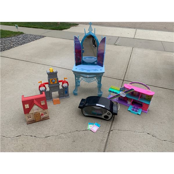 Children's Blue Vanity, Castle, House, Rainbow House & Easy Bake Oven