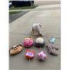 Image 1 : Lamb Rocker, Pink Soccer Ball & Asst Stuffed Animals