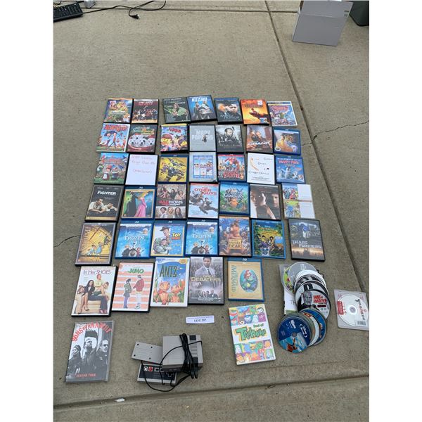 Variety of DVD'S & Entertainment System w Two Remote Controls