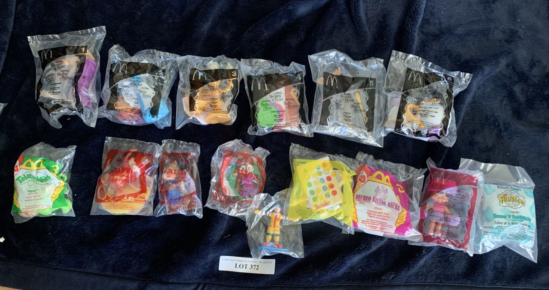 Rare McDonald's Beauty & the Beast Happy Meal Complete Set, Asst Alvin ...