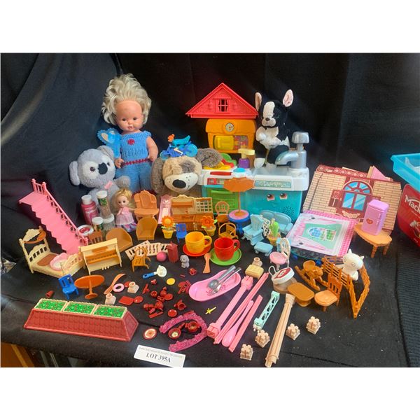 Doll House Accessories, Assorted Dolls, Leaf Frog, Scrub & Play Smart Sink