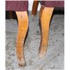 Image 2 : PAIR OF VINTAGE MAROON FABRIC CHAIRS