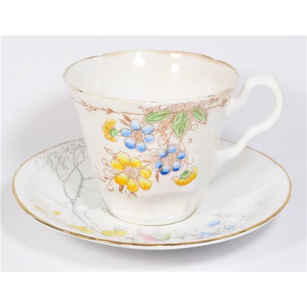 MELBA BONE CHINA TEACUP AND SAUCER MADE BY SAME