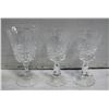 Image 1 : 3 CUT GLASS CRYSTAL SHERRY GLASSES