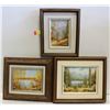 Image 1 : 3 DECORATIVE WOOD FRAMED SCENERY