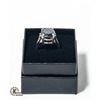 Image 2 : 5.61CT GENUINE BLACK DIAMOND .925 RING COA SZ 6.25