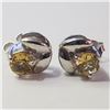 Image 1 : JP974-155 SILVER CITRINE EARRINGS