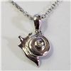 Image 1 : JP974-170 SILVER RHODIUM PLATED DIAMOND NECKLACE
