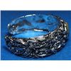 Image 2 : 2)  HEAVILY CARVED SILVER TONE  OPEN CUFF STYLE