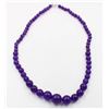 Image 1 : # 90-NATURAL PURPLE JADE NECKLACE   6.5-14MM