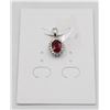 Image 1 : #38-HEATED RED RUBY & CZ PENDANT