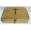 Image 1 : WOOD KEEPSAKE BOX 13"X10"X5"