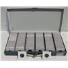 Image 1 : COINS IN 2X2 HOLDERS IN METAL SLOTTED CASES