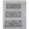 Image 2 : 3 1954 CANADA $1 BILLS