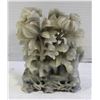 Image 1 : VINTAGE HANDCARVED SOAPSTONE LOTUS SCULPTURE