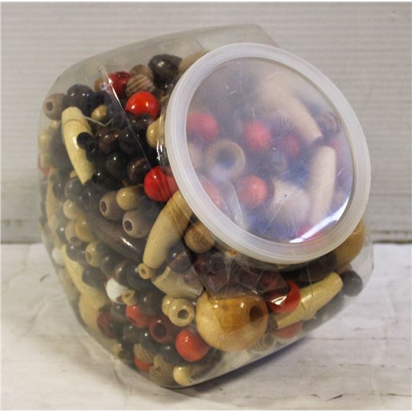 VINTAGE MACRAME/CRAFT WOOD BEADS- BOX LOT