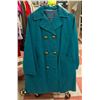 Image 1 : 1970S LADIES GREEN TRENCH COAT SZ S/M