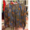 Image 1 : 1970S BROWN PRINT SHIRT SZ S/M