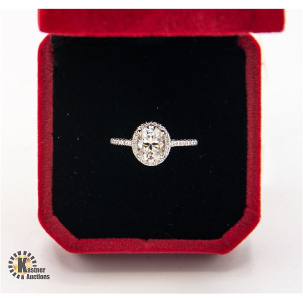 #633-1.50 CT GRA CERTIFIED OVAL CUT MOISSANITE