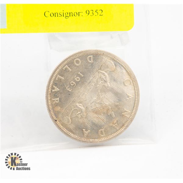 1963 CANADIAN SILVER DOLLAR