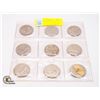 Image 1 : NINE CANADIAN DOLLAR COINS