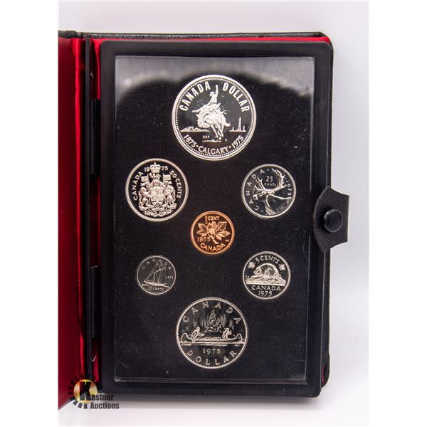1975 RCM SILVER PROOF SET DOUBLE DOLLAR CALGARY