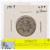 Image 1 : 1919 CANADIAN 25 CENT COIN 92.5 % SILVER