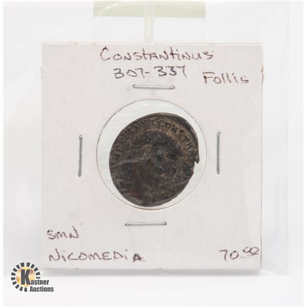307-337 AD ANCIENT ROMAN CONSTANTINIUS COIN