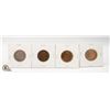 Image 2 : LOT OF 4 VARIOUS CANADA LARGE 1 CENT COINS