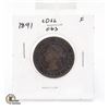 Image 1 : 1891 LDLL VARIETY CANADA LARGE 1 CENT COIN