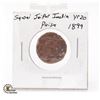 Image 1 : 1899 SAWAI JAIPUR INDIA PAISA COIN