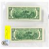 Image 2 : 2 CONSECUTIVE US $2 NOTES