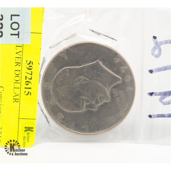1972 US SILVER DOLLAR