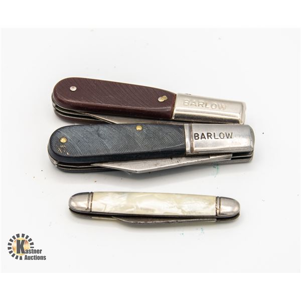 2 BARLOW POCKET KNIVES IRELAND + TRUST IN THE LORD