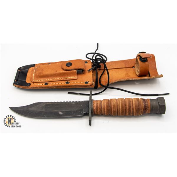 5 INCH BLADE LEATHER HANDLE & SHEATH COMES WITH