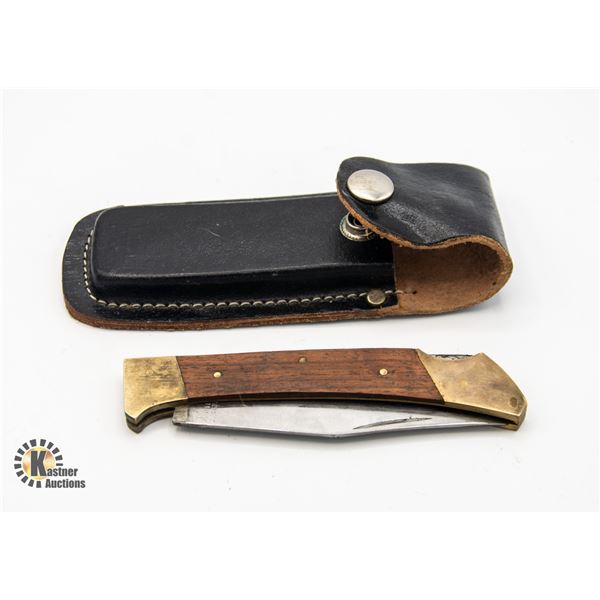 3.5" FOLDING BLADE STAINLESS - PAKISTAN LEATHER
