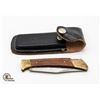 Image 1 : 3.5" FOLDING BLADE STAINLESS - PAKISTAN LEATHER