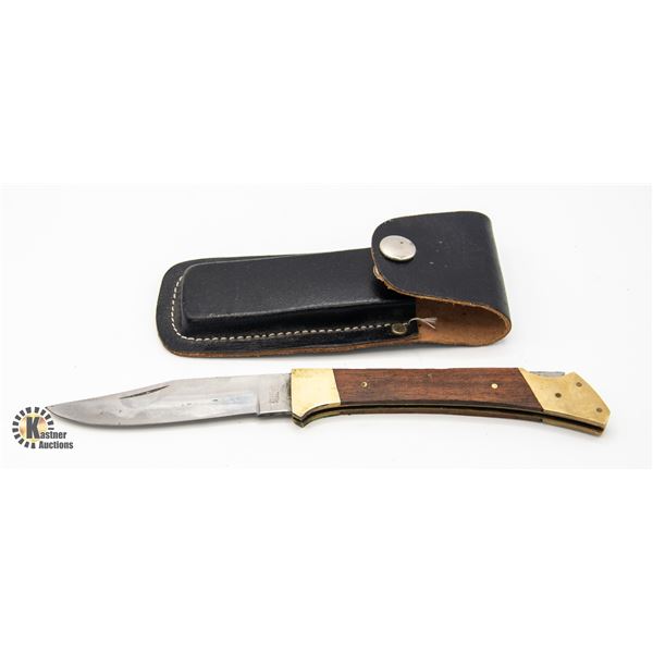 3.5" FOLDING BLADE STAINLESS - PAKISTAN LEATHER