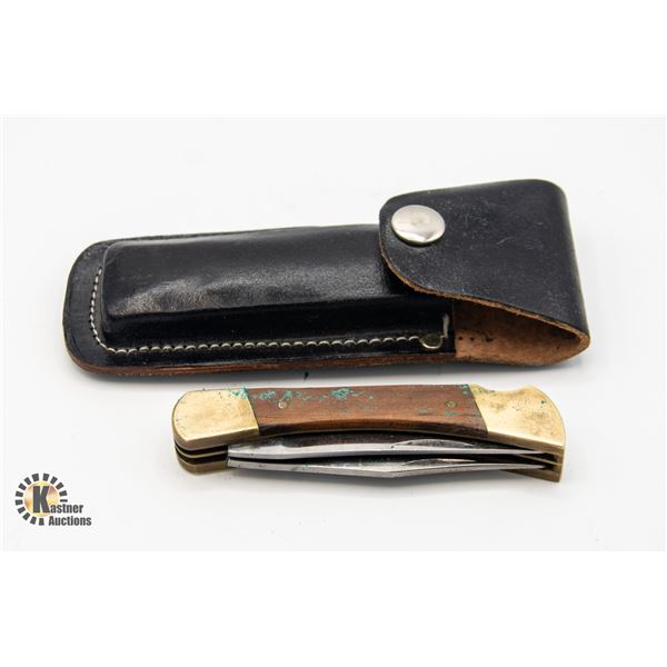 3 INCH KHYBER 2 BLADE POCKET KNIFE COMES W/BLACK-