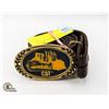 Image 1 : VINTAGE CAT / CATERPILLAR SOLID BRASS BELT BUCKLE