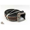 Image 1 : VINTAGE WESTERN LEATHER BELT & BUCKLE, SIZE 38